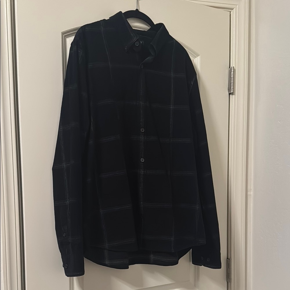 Express Men's Black Checkered Shirt
